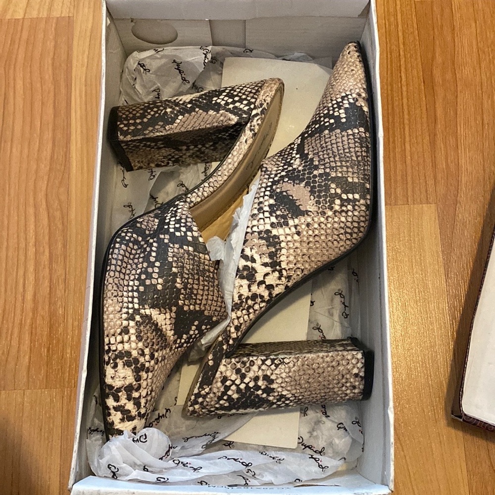 Faux Snakeskin Heels